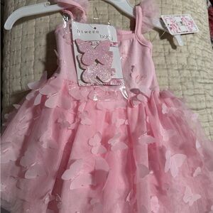 Pink Butterfly Dress for Baby